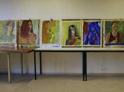 Studie naar model in twee sessies, olieverf. Life study after model. Oilpaint in two sessions.